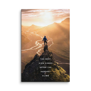 The Hardest Climb - Motiversity Canvas Wall Art for Luxury Office and Home