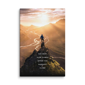 The Hardest Climb - Motiversity Canvas Wall Art for Luxury Office and Home