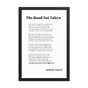The Road Not Taken by Robert Frost - Motiversity Canvas Wall Art for Luxury Office and Home
