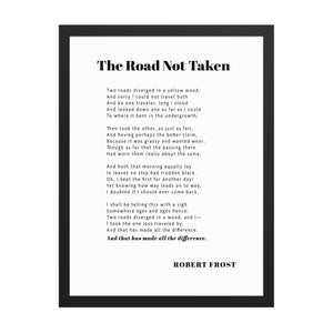 The Road Not Taken by Robert Frost - Motiversity Canvas Wall Art for Luxury Office and Home