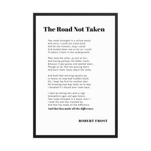 The Road Not Taken by Robert Frost - Motiversity Canvas Wall Art for Luxury Office and Home