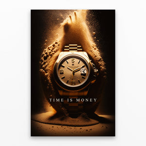 Time Is Money - Motiversity Canvas Wall Art for Luxury Office and Home
