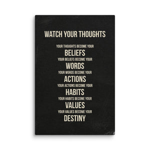 Watch Your Thoughts - Motiversity Canvas Wall Art for Luxury Office and Home