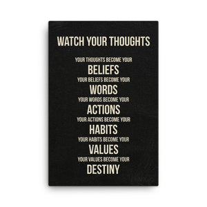 Watch Your Thoughts - Motiversity Canvas Wall Art for Luxury Office and Home
