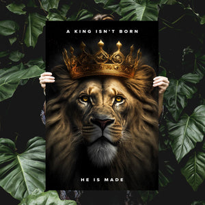 A King Is Made - Motiversity Canvas Wall Art for Luxury Office and Home