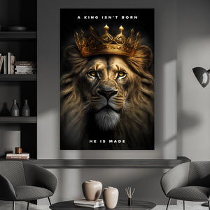 A King Is Made - Motiversity Canvas Wall Art for Luxury Office and Home