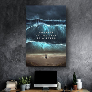 Courage In The Storm - Motiversity Canvas Wall Art for Luxury Office and Home