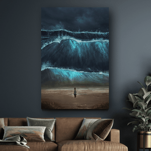 Courage In The Storm - Textless - Motiversity Canvas Wall Art for Luxury Office and Home
