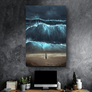 Courage In The Storm - Textless - Motiversity Canvas Wall Art for Luxury Office and Home