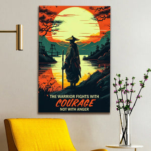 Fight With Courage - Motiversity Canvas Wall Art for Luxury Office and Home