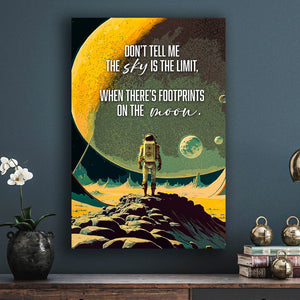 Footsteps On The Moon - Motiversity Canvas Wall Art for Luxury Office and Home