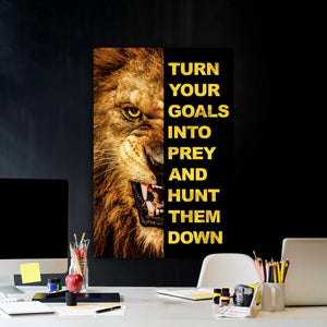 Hunt Goals - Motiversity Canvas Wall Art for Luxury Office and Home