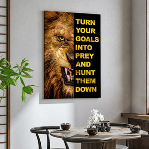 Hunt Goals - Motiversity Canvas Wall Art for Luxury Office and Home