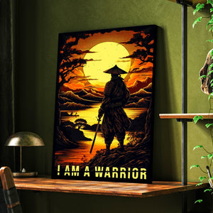 I Am A Warrior - Motiversity Canvas Wall Art for Luxury Office and Home