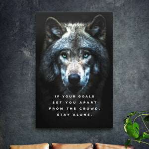 Lone Wolf - Motiversity Canvas Wall Art for Luxury Office and Home