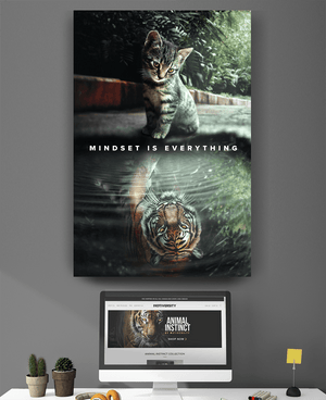Mindset Is Everything - Motiversity Canvas Wall Art for Luxury Office and Home