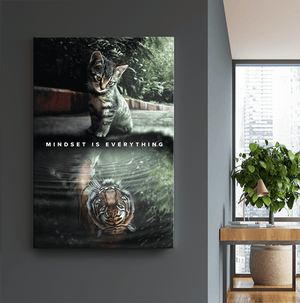 Mindset Is Everything - Motiversity Canvas Wall Art for Luxury Office and Home