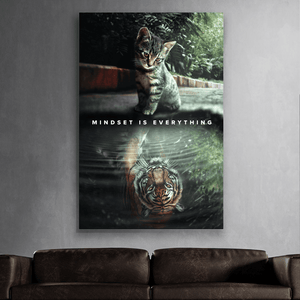 Mindset Is Everything - Motiversity Canvas Wall Art for Luxury Office and Home