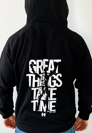 Motiversity Hoodie Limited Release - Great Things Take Time - Motiversity Canvas Wall Art for Luxury Office and Home