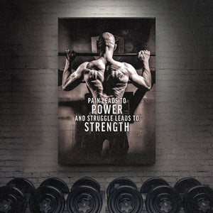 Pain Leads To Power - Motiversity Canvas Wall Art for Luxury Office and Home