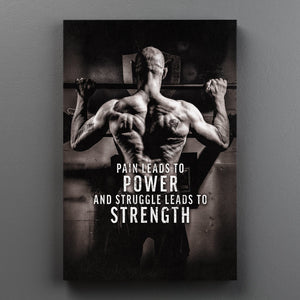 Pain Leads To Power - Motiversity Canvas Wall Art for Luxury Office and Home