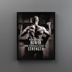 Pain Leads To Power - Motiversity Canvas Wall Art for Luxury Office and Home