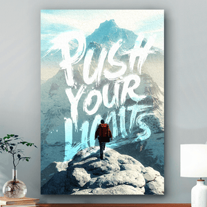 Push Your Limits - Motiversity Canvas Wall Art for Luxury Office and Home