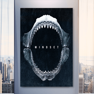 Shark Mindset - Motiversity Canvas Wall Art for Luxury Office and Home