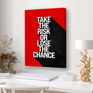 Take The Risk - Motiversity Canvas Wall Art for Luxury Office and Home
