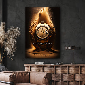 Time Is Money - Motiversity Canvas Wall Art for Luxury Office and Home