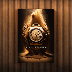 Time Is Money - Motiversity Canvas Wall Art for Luxury Office and Home