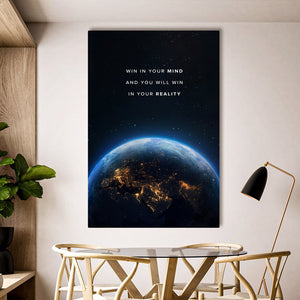 Win In Your Reality - Motiversity Canvas Wall Art for Luxury Office and Home